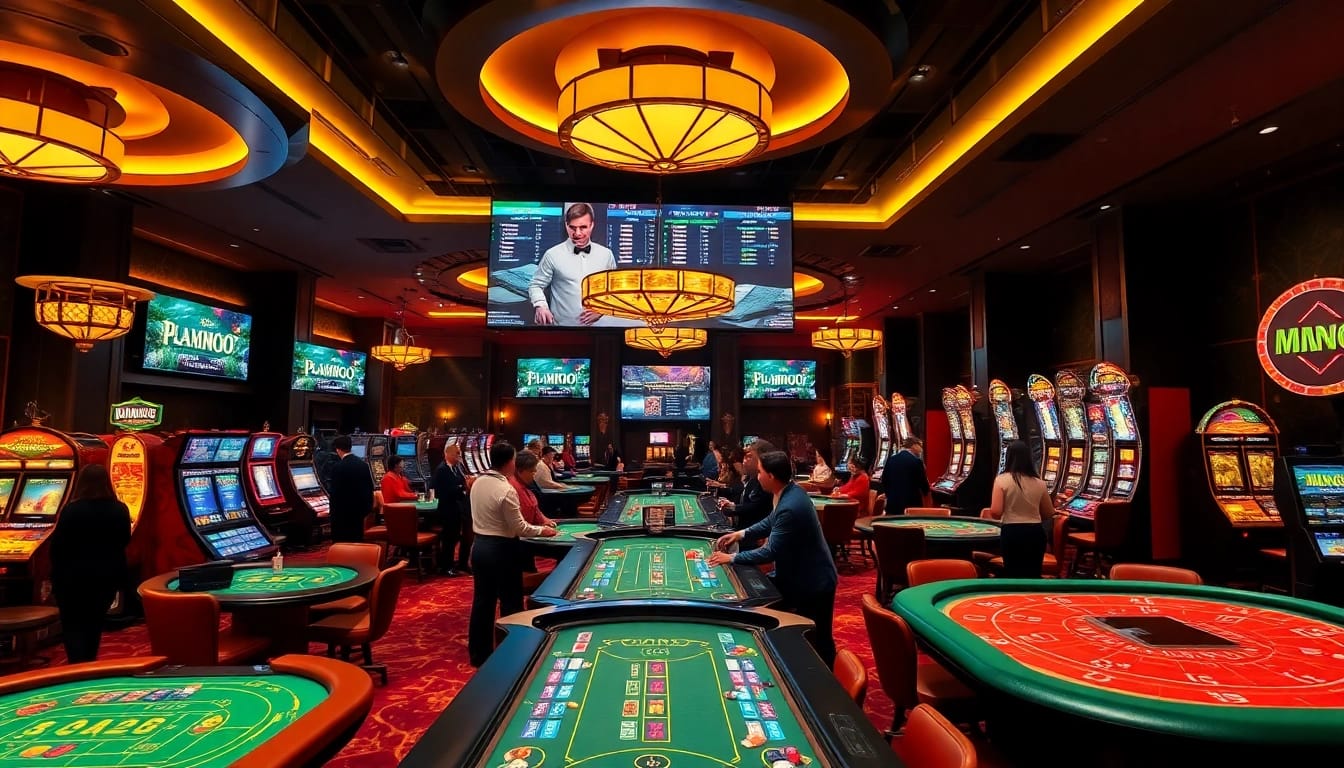 Experience the excitement of nhà cái mmoo in a luxurious casino setting with vibrant games and engaging atmosphere.