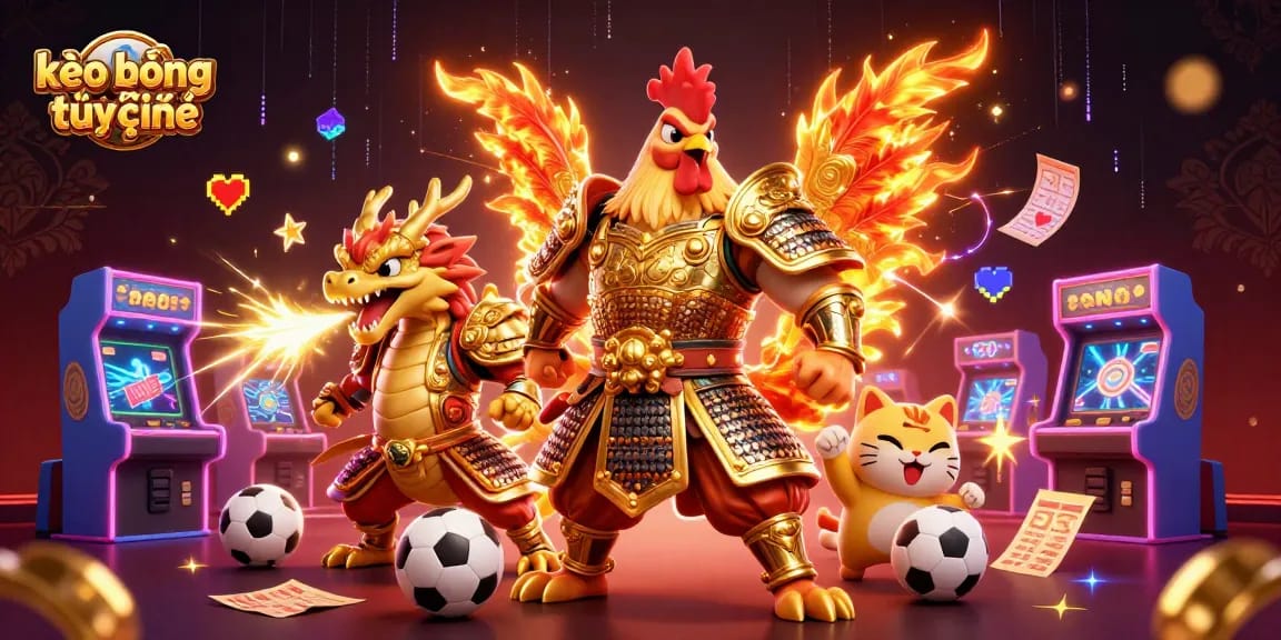 Experience kèo bóng đá trực tuyến with vibrant sports betting action and stunning 3D illustrations.