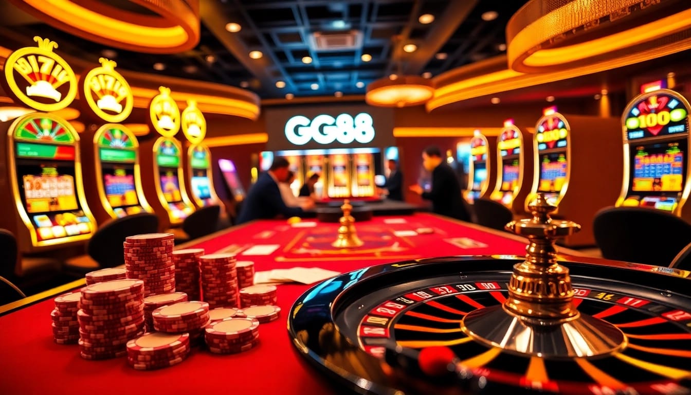 Players enjoying an exciting gaming experience at GG88 casino table.
