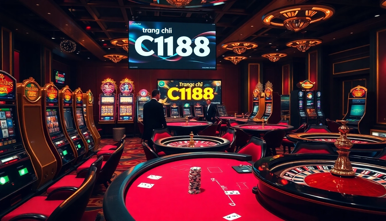 Experience the exciting world of trang chủ C168 with vibrant casino activities and professional gaming setups.