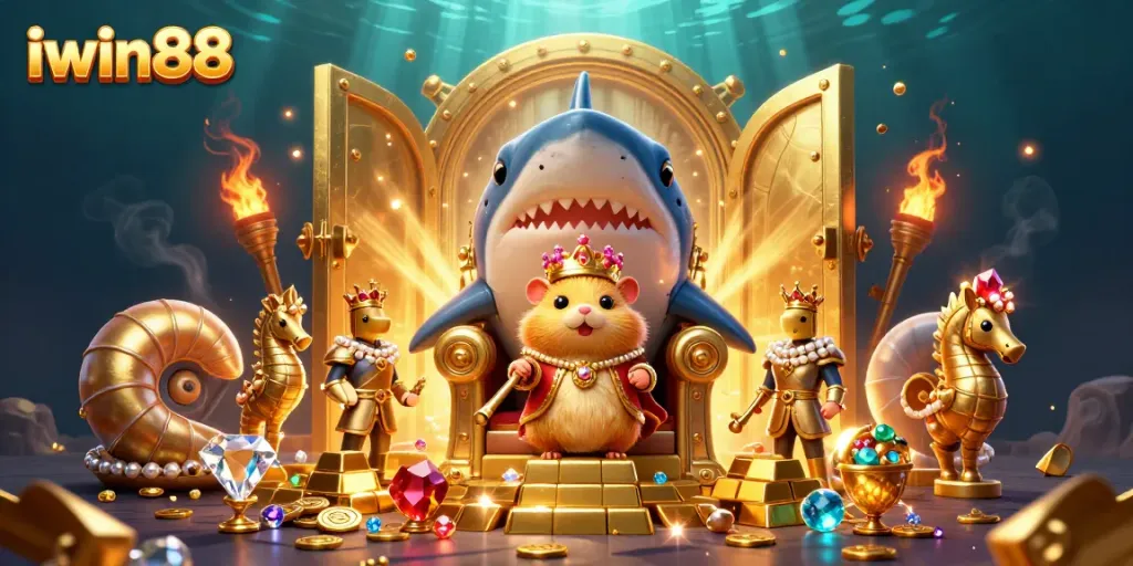 Experience the thrill of iwin88 in a vibrant underwater casino world full of treasures.