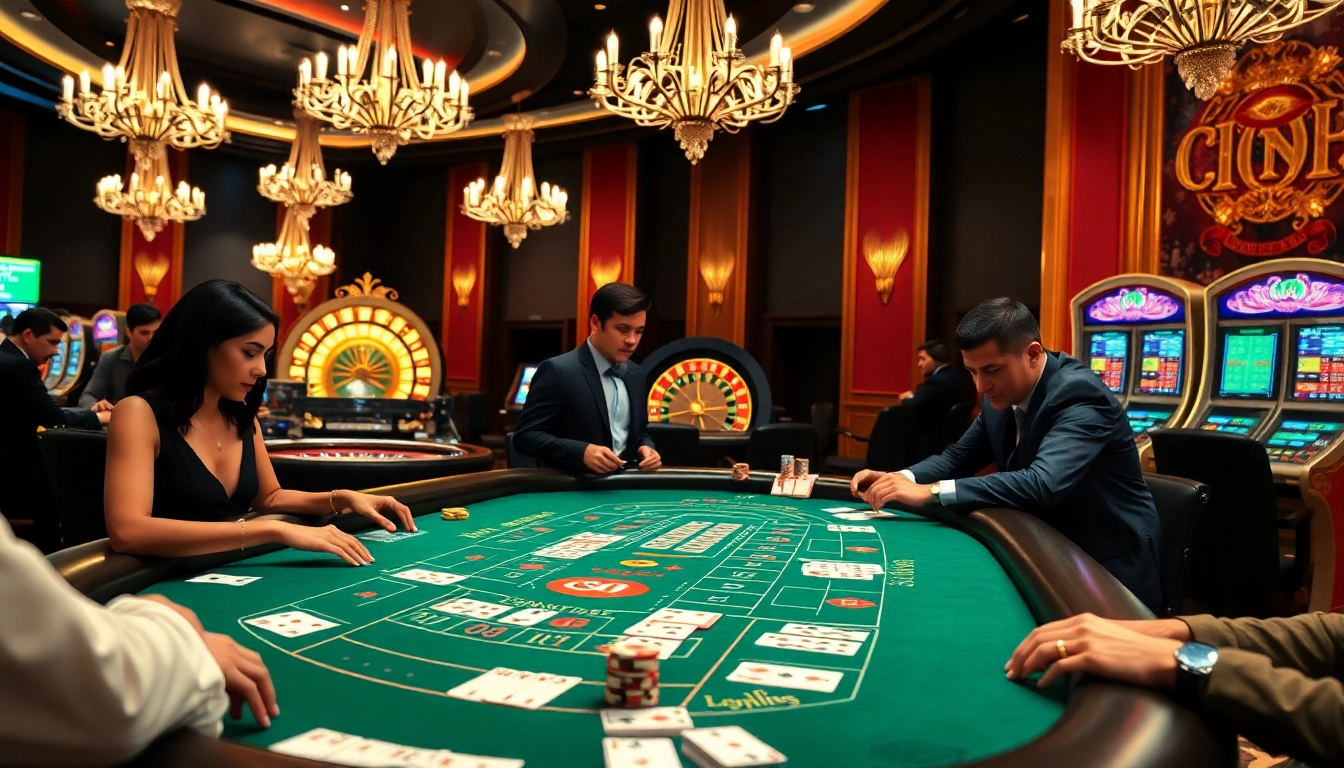 Players engaging in high-stakes baccarat at XX88 casino table, showcasing vibrant casino atmosphere.