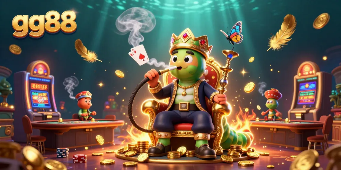 Engage with gg88's dynamic casino scene featuring vibrant characters and gaming symbols.