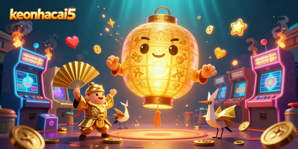 Engage with keonhacai5 in an ultra-detailed 3D casino adventure featuring golden spirits and arcade excitement.
