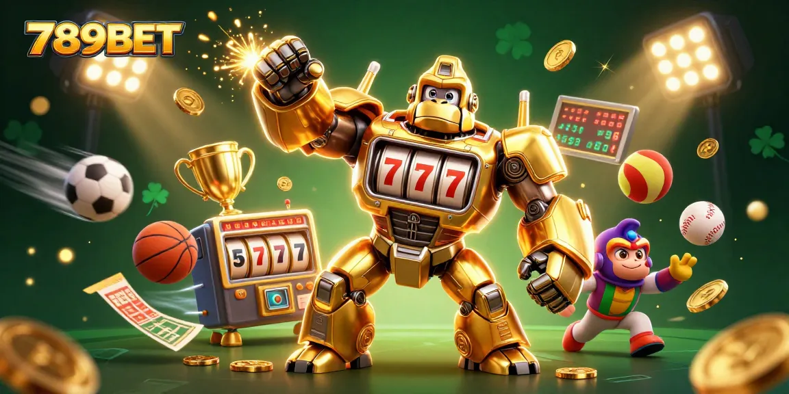 Experience dynamic gameplay with 789BET's exciting slots and sports betting in a vibrant 3D setting.